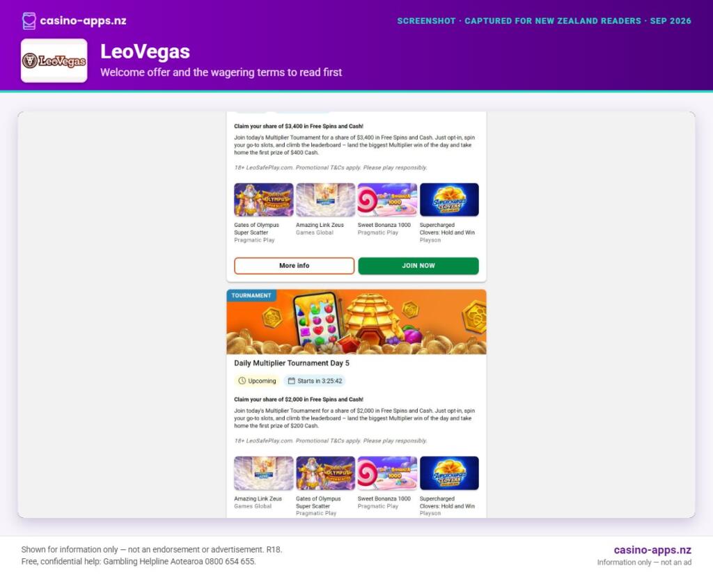 LeoVegas welcome bonus and wagering terms, explained for New Zealand players (September 2026)