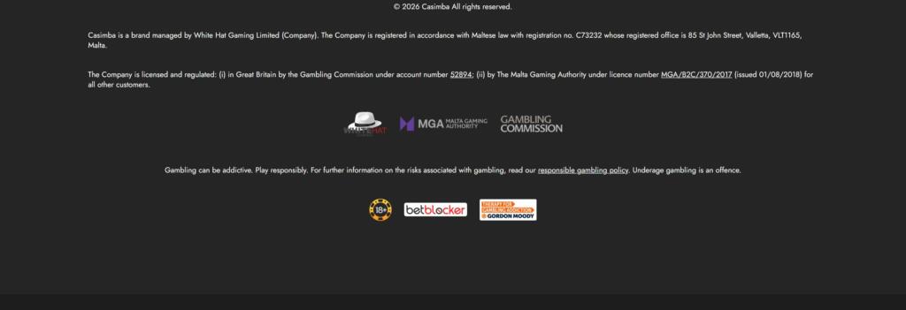 Casimba Casino licensing and regulatory details, reviewed for New Zealand players (September 2026)